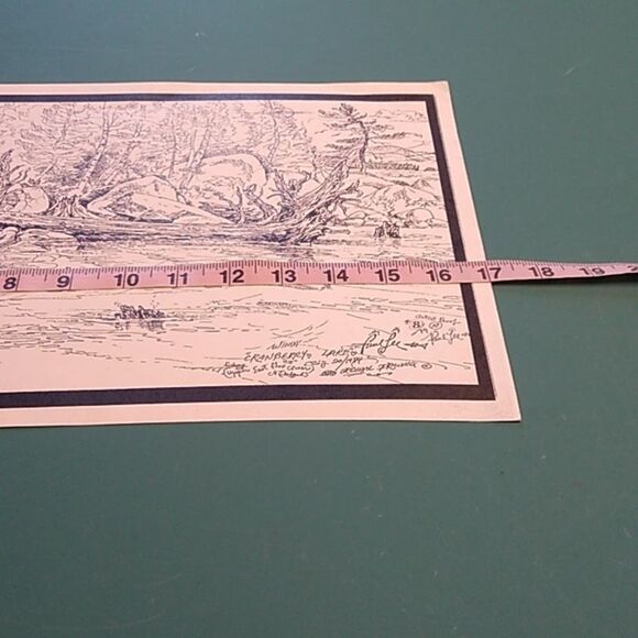 Paul Anthony Lee "Windy Cranberry Lake" Landscape Art Print Artist Proof 1984 - Picture 8 of 10